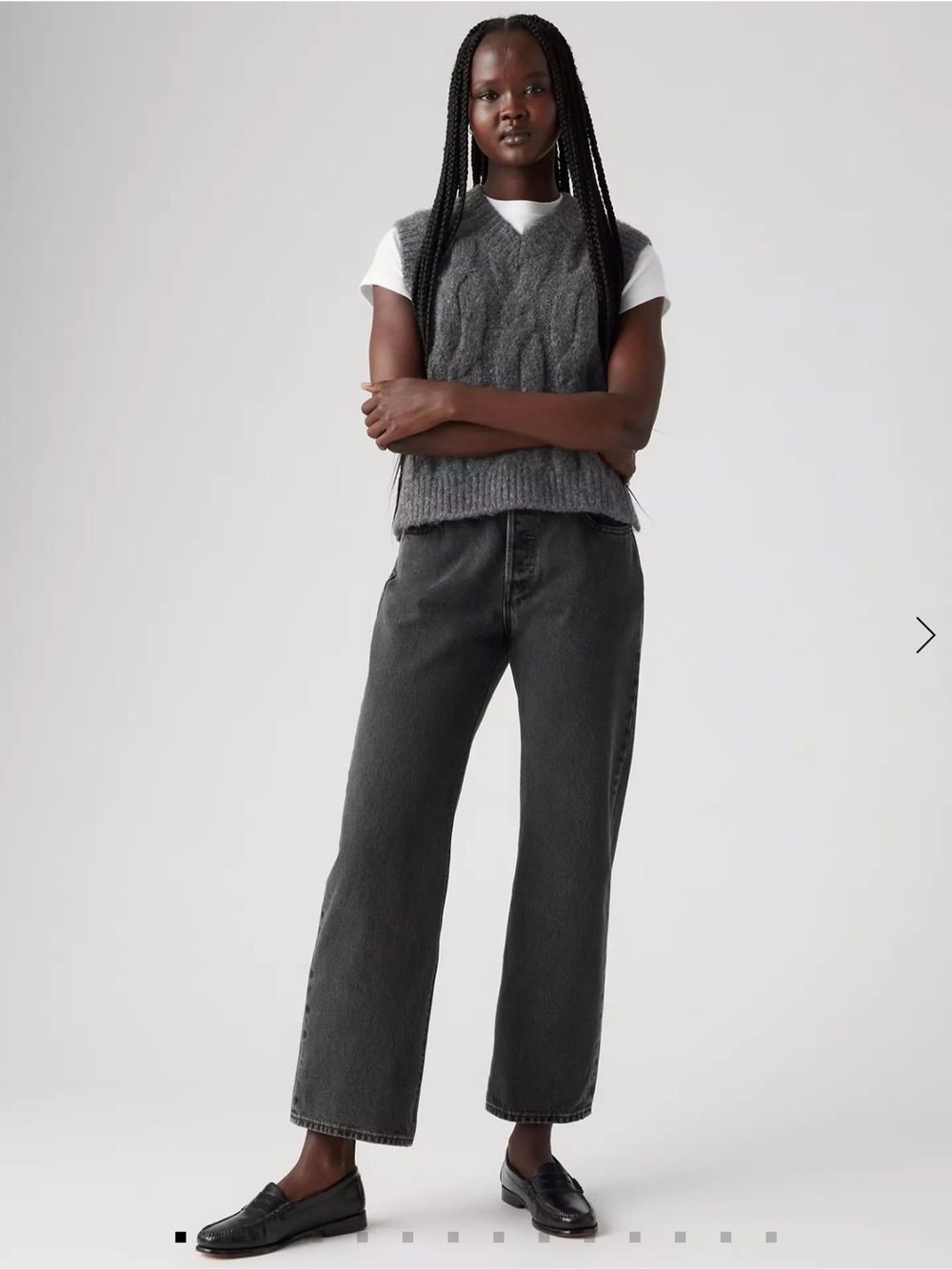 Levis 501s 90’s Ankle Charcoal size 26 NWT